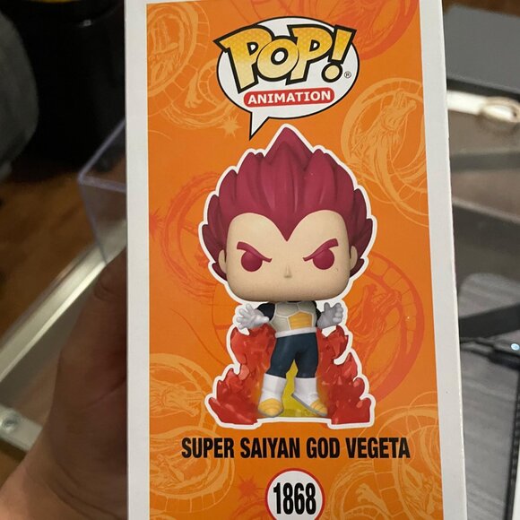 Funko POP! #1868 GLOW CHASE Super Saiyan God Vegeta - Dragon Ball Super Broly - Picture 4 of 6